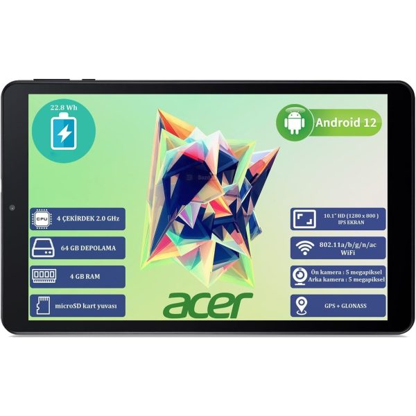 ACER 10 ICONIA A10 4GB RAM-64 GB BELLEK